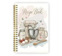 ZYNTAVA Blank Recipe Book to Write Your Own Recipes, White Recipe Notebook for 100 Pages, A5 Personalised Cookbook, Cooking Gifts for Family, Cooking Lover