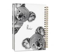 ZYNTAVA Koala Notebook A5, 80 Pages Cute Notebook for Girls, Kids, Adults, A5 Notebook Spiral Bound for Sketching, Drawing, Painting, Writing, Koala Gifts