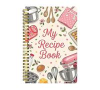 ZYNTAVA Recipe Book for Own Recipes, A5 Blank Recipe Notebook for 100 Pages, Personalised Cookbook to Write Your Own Recipe Book, Cooking Gifts for Women Girls, Family, Cooking Lover (Light Pink)
