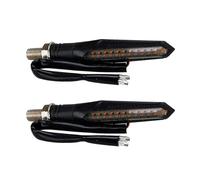 Zynther 1 Pair 12V Universal Motorbike Front Left Rear Right LED Turn for Signal Sequential Flowing Water Indicator Blinker Amber Light Motorbike Turning Indicators