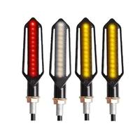 Zynther 2 for pcs 24 LED Turn for Signals Tail Light Motorcycle Flowing Water Flashing Blinker Brake/Running DRL Flasher Lamp Motorbike Turning Indicators(2 Stop 2 DRL)