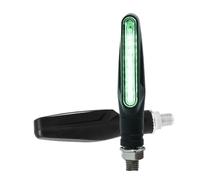 Zynther A Pair Of Universal Motorcycle Accessories Turn for Signal Light 12V IP68 Flasher Indicator Blinker Rear Lights Lamp Motorbike Turning Indicators(Green)