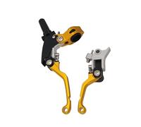 Zynther Motorcycle Brake Clutch Lever Anti-Fall Folding Clutch Brake Handlebar Support Motorcycle Body Systems Lever(Gold)