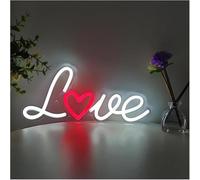 Zynther Neon lamp for neon Lamp Letter Love LED Wall Dimmable Design for Power Supply Switch 29.5cm×12.5cm
