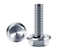 Zynthor 10Pcs M10 Bolts, M10 x 25mm Flanged Hex Head Bolts, External Flange Hex Drive Screws, Zinc Plated, Alloy Steel, Full Thread, Pump, Fix Car, DIY Project