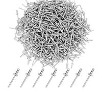 Zynthor 200Pcs Aluminum Blind Rivets, 4.8 x 16mm Pop Rivets Assortment, Aluminum Grip and Steel Mandrel, for Metal, Marine Boat, Automotive, Railway, and Duct Work