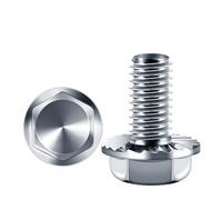 Zynthor 20Pcs M6 Bolts, M6 x 12mm Flanged Hex Head Bolts, External Flange Hex Drive Screws, Zinc Plated, Alloy Steel, Full Thread, Pump, Fix Car, DIY Project