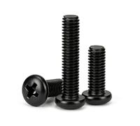 Zynthor 30Pcs M4 Screws, M4 x 16mm Black Pan Head Machine Screws Bolts, 304 Stainless Steel Phillips Bolts, Fully Threaded Black Finish Screw for DIY, Furniture, Electronics, Machinery