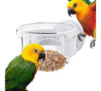 Zyntora Bird Cage Feeder | Parakeet Feeder | Portable Anti-Spill Small Dish for Indoor Garden Travel Carrier Feeding Drinking Parrot Macaw Cockatiel Parakeet