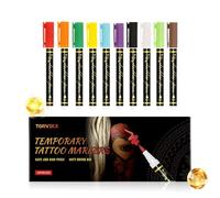 Zyntora Body Art Markers for Skin,10 Colors Precision Face Paint | Creative Skin Markers,for Teens Adults Birthday Party Cosplay Festival Makeup Role-Playing Gathering