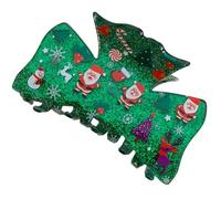 Zyntora Christmas Claw Clips for Women | Large Cute Gingerbread Strong Grip Styling Barrettes - Winter Holiday Hair Claw Clips | for Family Friends Children New Year