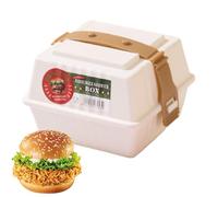 Zyntora Hamburger Container for Lunch - Multi-Purpose Lunch Box with Lid - On Opening Multi-Purpose Sandwich Box Reusable for Parties Snacks