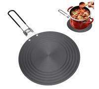 Zyntora Induction Adapter Plate for Cooking - 9.45 Inch Cooktop Induction Converter Disk - Simmer Pot Heat Diffuser with Foldable Handle for Aluminum Ceramic Glass Burner Heater Pan Kitchen Apartment