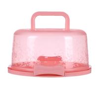 Zyntora Large Round Storage Container With Lid And Handle | Portable Cake Container With Locking Buckle | Round Containers Cake Holder Cupcake Carrier For Transport Pies Nuts Fruit