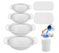 Zyntora Paint Filter Strainer,4 Size Set Double Layer Mesh Funnel - Paint Strainer Bag,for Art Craft Home Honey Ink Work Enthusiast