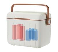 Zyntora Portable Cooler - Outdoor Insulated Box with 6 Ice Packs,6l Portable Ice Chest Picnic Cooler for Drinks Barbecue Camping Sports Gym Hiking Fishing Beach Disaster Travel Daily Outdoor