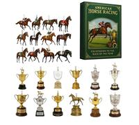 Zyntora Racing Horse Christmas Advent Countdown | 24 Days 2D Acrylic Horse Decor,Countdown Calendar Racehorse Trophies Ornaments,for Equestrian Enthusiasts Home Christmas Tree Wall Window Party Favors