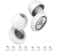 ZYNWEAI Ear Plugs for Sleep - Noise Cancelling Ear Plug, Soft & Comfortable Earplugs for Sleeping, Hearing Protection, Sleep EarPlug for Snoring, Travel, Work & Study, 8 Ear Tips in XS/S/M/L-White