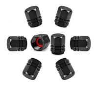 ZYOC 8 PCS Tyre Dust Valve Caps with O-Seal Ring, Universal Stem Dust Cover Caps For Car Tyres, Bikes, Trucks, Heavy Duty Airtight Seal, Screw-On, Tyre Wheel Hub Caps, Car Accessories