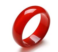 ZYOQYG New Genuine Jade Bangle Bracelet for Women Red Widening Width Wedding Bracelets Beautiful Color Bring Happiness (58)