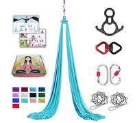 ZYOsJK Aerial Silks 11 Yards - Premium Aerial Silk Hammock for Home or Acrobatic Flying Yoga (SKY BLUE)
