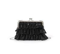 ZYOUQI Elegant Sequins Evening Bag with Snap Closure and Adjustable Chain Strap Crossbody Bag for Prom Social Gatherings