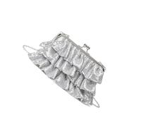 ZYOUQI Elegant Sequins Evening Bag with Snap Closure and Adjustable Chain Strap Crossbody Bag for Prom Social Gatherings