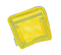 ZYOUQI Meshes Cosmetic Storage Pouches Multipurpose Sundries Storage Bag Portable Makeup Bags with Zipper Enduring Nylon Meshes Makeup Organizers Bag, Yellow Color, Mass Beauty