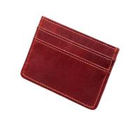 ZYOUQI Professional Card Wallet Compact Organizers PU Leather Purse Tear Construction for Business Travelers Luxury Case, Claret, Mass Beauty