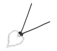 ZYOUQI Unique Necklace with Geometric Pendant and Heart Party Accessory Enhances Styles for Stylish Youthful Women Wax Cord, oval, as described, as described
