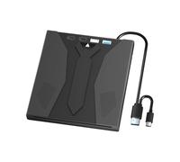 ZYOUQI USB3.0 & Type C External Optical Drive, Slot Loading Design, 5Gbps High-Speed for Laptops Tablets PCs External Disc/disc Burners
