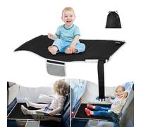 Zyphoria Toddler Airplane Bed, Kids Seats Extender, Safe Baby plane Travel Essentials, Portable Long Trip Flyaway Kid Seat Footrest, Air Flight Must Have for Infant Sleeping & Rest (Black)