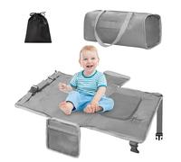 Zyphoria Toddler Airplane Bed Travel Bag 2 in 1, Baby Travel Essentials for Flying, Airplane Seat Extender for Kids, Plane Must Have for Toddlers, Portable Flyaway Bed Foot Rest for Infant(Grey)