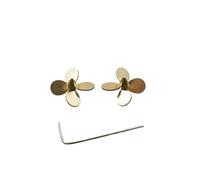 ZYPMoTo 1Pair DIY Model Ship Shaft 16mm 18mm Dia With 4 Holes 2mm Size Copper Paddle 16x2mm 18x2mm Compatible With RC Simulation Boats And Similar Craft(1pair 18x3.6x2mm)