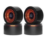 ZYPMoTo 2. 2-inch Metal Wheels Compatible With 1/10 Scale RC Crawler Cars Fits Wraith 90046 And Similar Models D12 Upgrade Parts Compatible with Off-road Remote Control Vehicles(Orange)