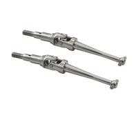 ZYPMoTo 2 PCS Steel Metal Drive Shaft Driveshaft Compatible With 1 16 Scale RC Cars Fits H16BM H16 16207 14209 14210 H14BM Models Replacement Parts(Silver)