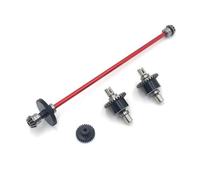 ZYPMoTo 27T Metal Drive Shaft Differential Assembly Motor Gear Upgrade Part Compatible With 1/12 Scale 124016 124017 124018 124019 RC Car Models(Red)