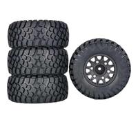 ZYPMoTo 4pc 112mm 1/8 1/10 Short Course Tire Tyre With 12mm 14mm 17mm Wheel Hex Compatible With RC Short Course Trucks(Black)