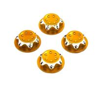 ZYPMoTo 4pc Aluminium Wheel Hub Cover 17mm HEX Nut Dust Cover Compatible with 1 8 Scale RC Model Car Compatible With Various Off Road Vehicles Anti Skid Wheel Protector(Yellow)