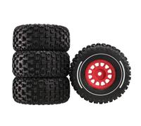 ZYPMoTo 4pcs 65mm Rubber Tires Compatible with 1 14 Scale RC Cars Compatible With Models 14301 14302 14303 12mm Wheel Upgrade Parts(Red)