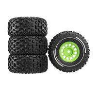 ZYPMoTo 4pcs 65mm Rubber Tires Compatible with 1 14 Scale RC Cars Compatible With Models 14301 14302 14303 12mm Wheel Upgrade Parts(Green)
