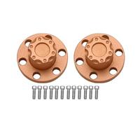 ZYPMoTo Compatible With 1 10 RC Crawler Models Metal 1.9 2.2 Inch Wheel Rim Center Dust Cap 6 Holes Wheel Hub Caps Upgrade Parts Universal Fit(A Orange)