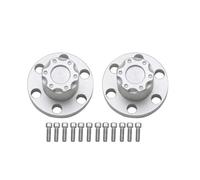 ZYPMoTo Compatible With 1 10 RC Crawler Models Metal 1.9 2.2 Inch Wheel Rim Center Dust Cap 6 Holes Wheel Hub Caps Upgrade Parts Universal Fit(A Silver)