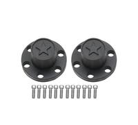 ZYPMoTo Compatible With 1 10 RC Crawler Models Metal 1.9 2.2 Inch Wheel Rim Center Dust Cap 6 Holes Wheel Hub Caps Upgrade Parts Universal Fit(B black)