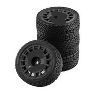 ZYPMoTo RC Car On Road Tires Wheels Compatible With TT01 TT02 XV01 TA06 PTG-2 Models Fits 1/10 1/12 1/14 Scale RC Vehicles Replacement Parts(Black)