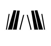 zyppk 8Pcs Car Door Window Pillar Posts Trim Cover Stickers, Fit For Buick, Envision 2016-2020 Glossy Black Exterior Parts Protective Pillar Post Covers