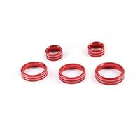 zyppk Air Condition Volume Knob Cover Ring Trim Sticker Fit For Mazda, MX-5 2009-2015 ac control knob cover(Red)