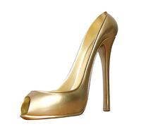 Zyqixluk High Heel Wine Bottle Holder - Shoe-shaped wine rack Resin Material, Stylish and Elegant Design for Home and Office Decor,Gold