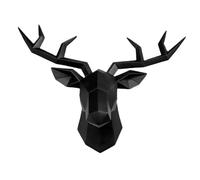 Zyqixluk Resin Deer Decor,Deer Head Wall Decor, Animal Head Statue Wall Hanging Centerpiece Ready To Hang,Deer Head Statue Sculpture,For Bars, Living Rooms, Offices Home Decor,A2,14 * 5.5 * 14.2in