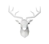 Zyqixluk Resin Deer Decor,Deer Head Wall Decor, Animal Head Statue Wall Hanging Centerpiece Ready To Hang,Deer Head Statue Sculpture,For Bars, Living Rooms, Offices Home Decor,A3,14 * 5.5 * 14.2in
